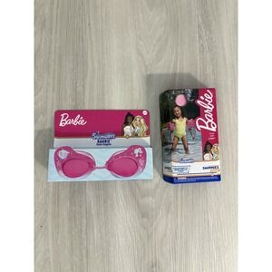 Swim Goggles and float Barbie Mattel Kids Soft Silicone Strap Latex Free +3 yrs